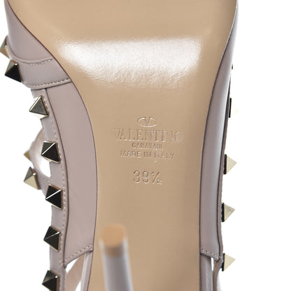 Valentino Garavani Calfskin Nappa Rockstud Ankle Strap 100mm Pumps 39.5 Poudre 7 of 9