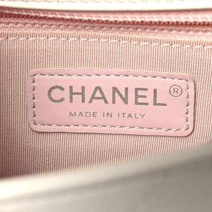 Chanel Calfskin Stitched Small Ring My Bag Flap Crossbody White 6 of 13