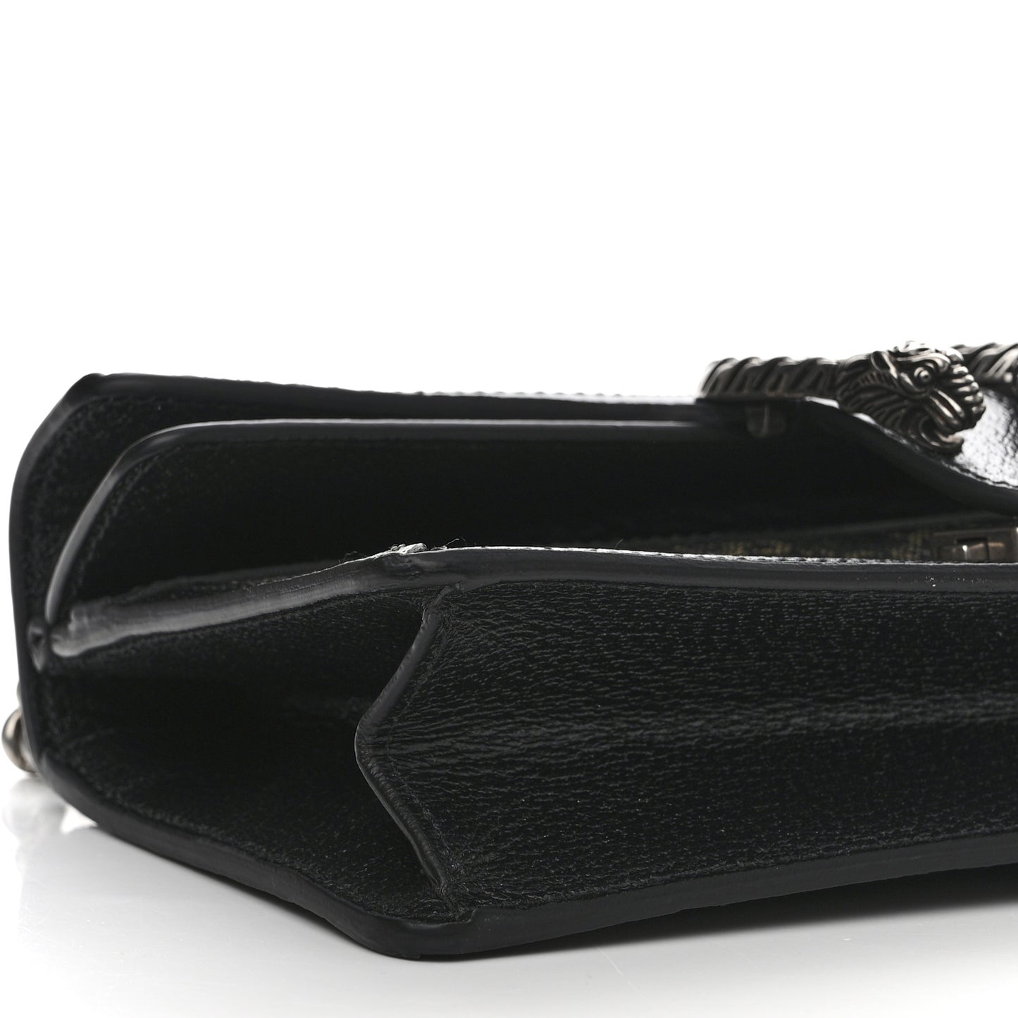 Jacquard Black Denim GG Monogram Textured Dollar Calfskin Small Dionysus Shoulder Bag Black Ivory