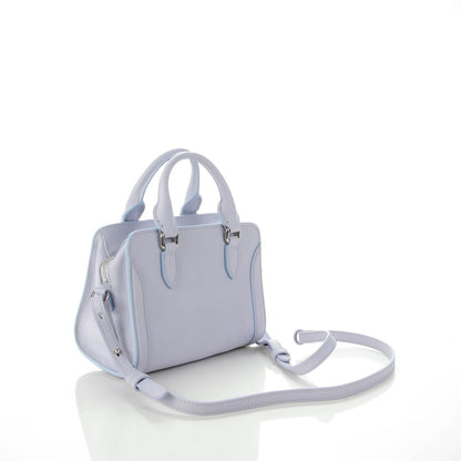 Alexander McQueen Pebbled Calfskin Mini Padlock Tote Lavender 3 of 7
