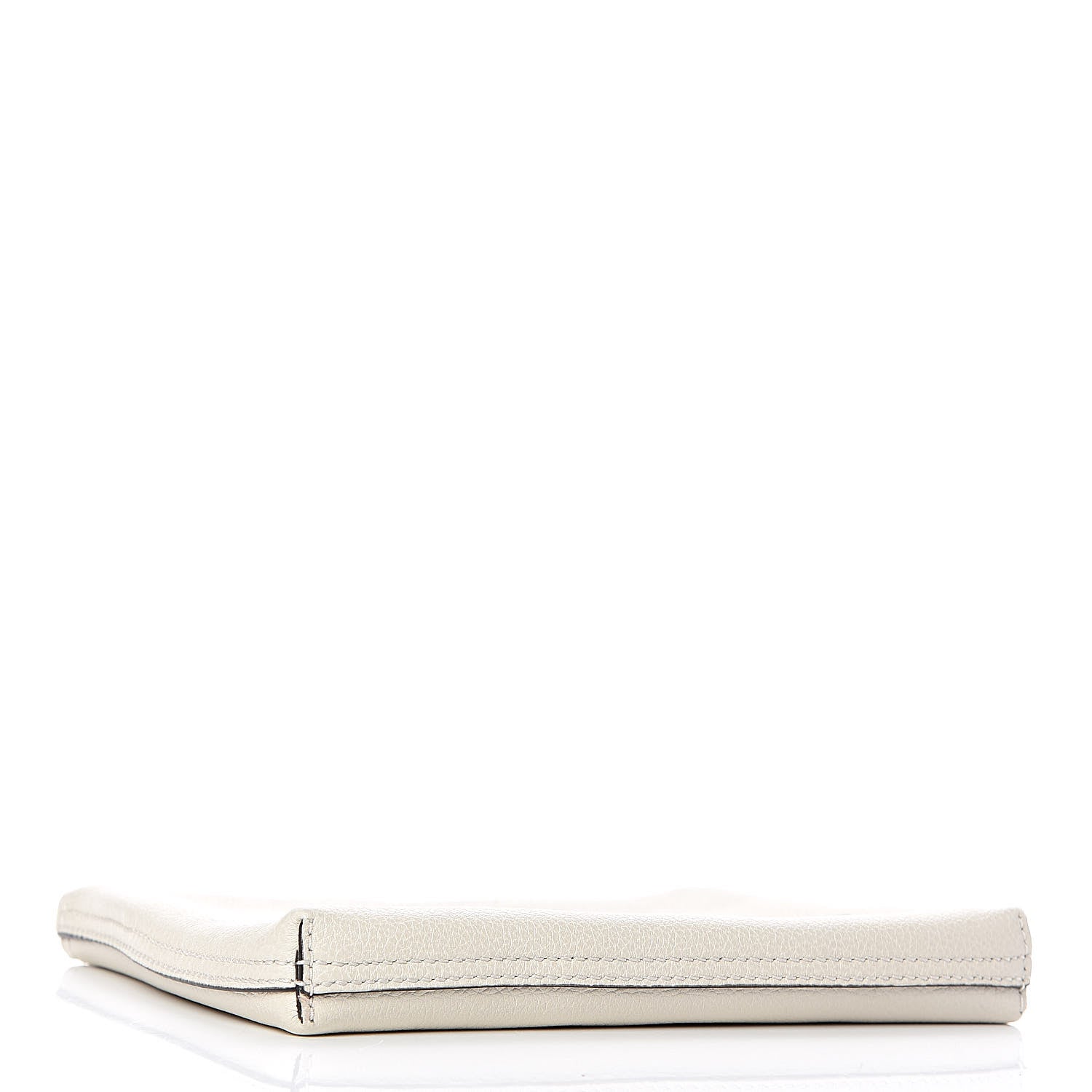 Gucci Pebbled Calfskin Medium Logo Portfolio Clutch White 4 of 7