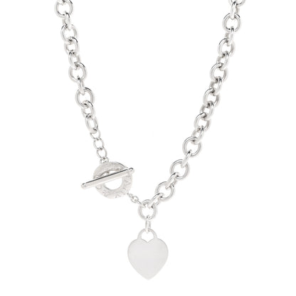Tiffany Sterling Silver Heart Tag Toggle Necklace 5 of 6