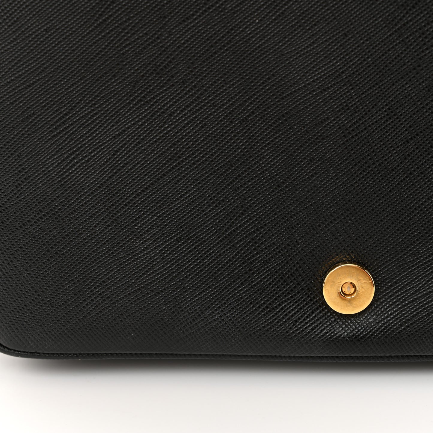 Saffiano Flap Shoulder Bag Black