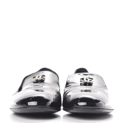 Chanel Patent CC Mocassin Loafers 38 Black 2 of 11