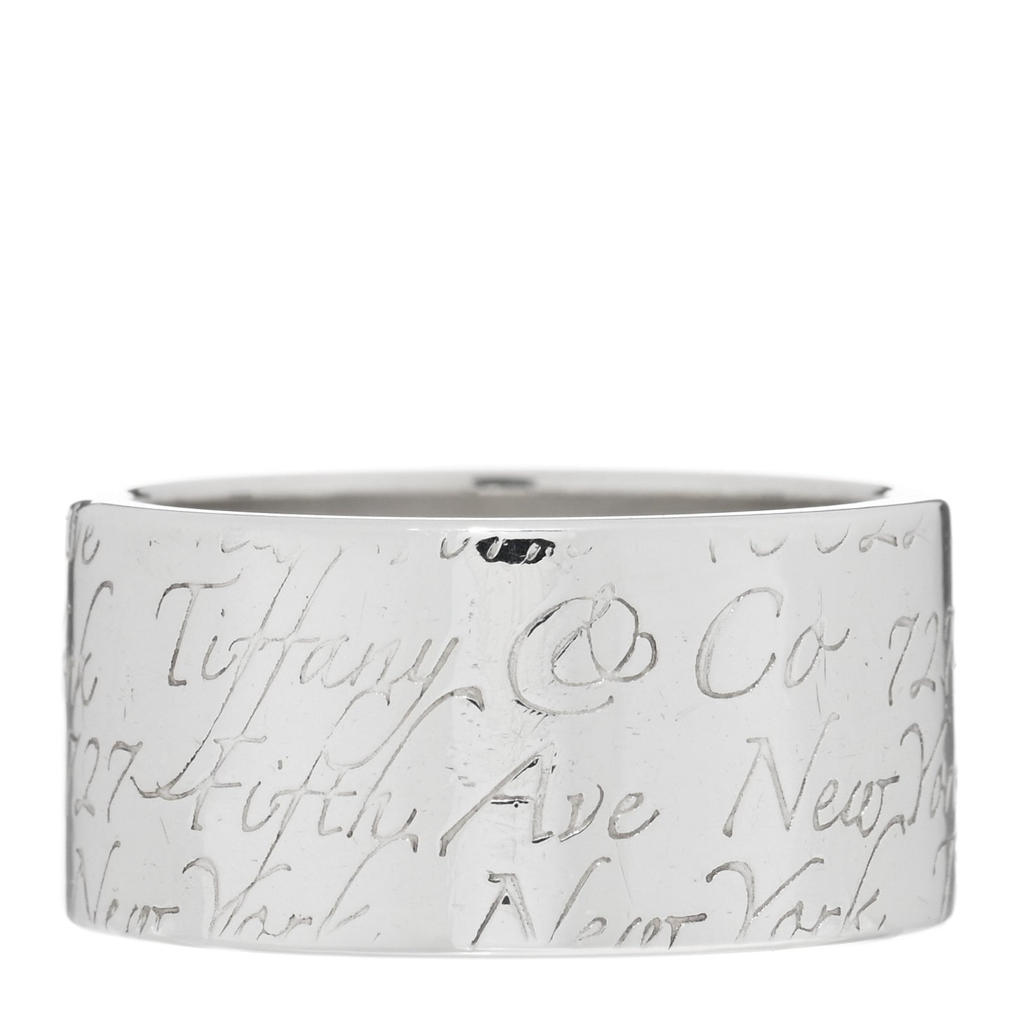Sterling Silver 10mm Notes Wide Ring 54 7