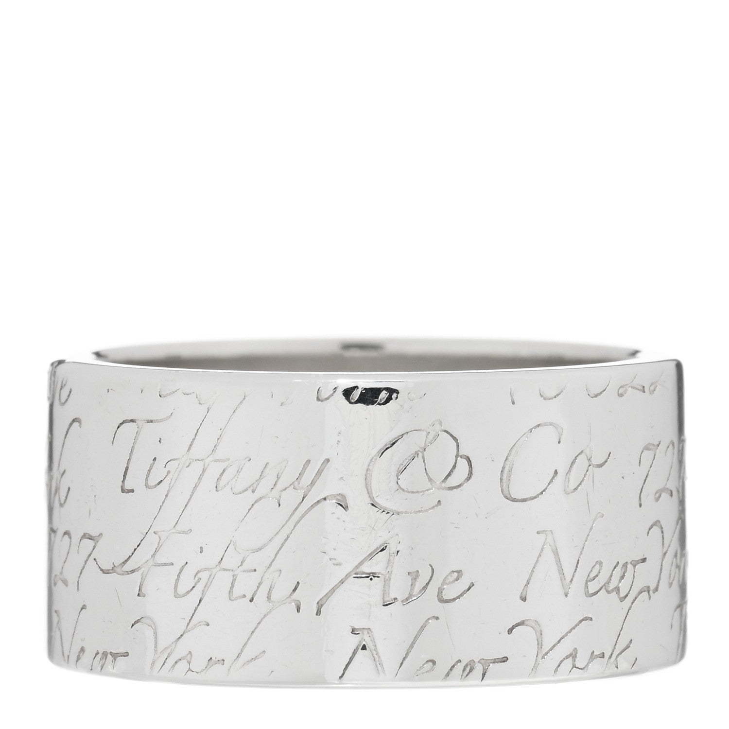 Tiffany Sterling Silver 10mm Notes Wide Ring 54 7 1 of 4