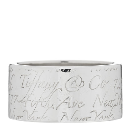 Tiffany Sterling Silver 10mm Notes Wide Ring 54 7 1 of 4