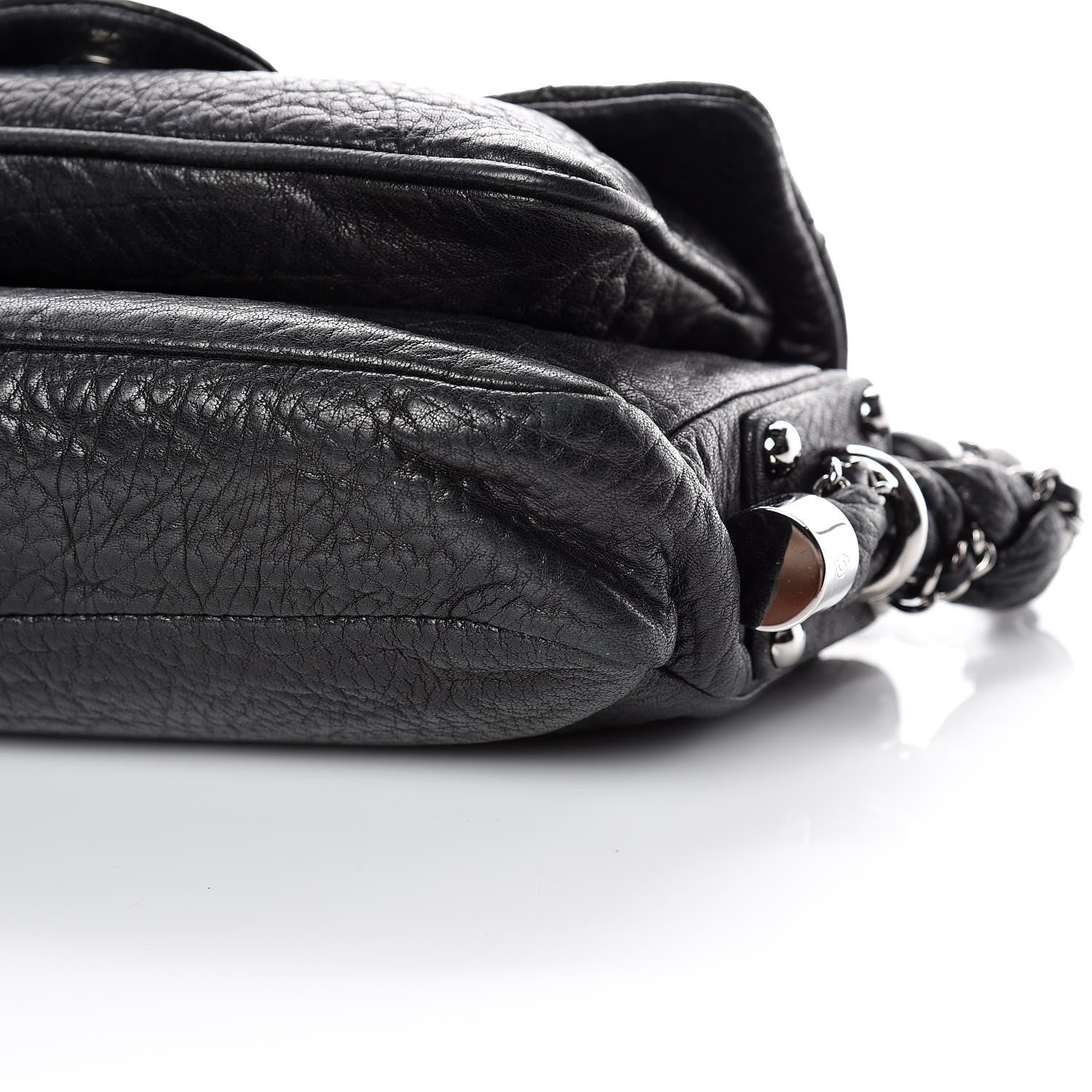 Chanel Distressed Lambskin Small Lady Braid Flap Black 12 of 13