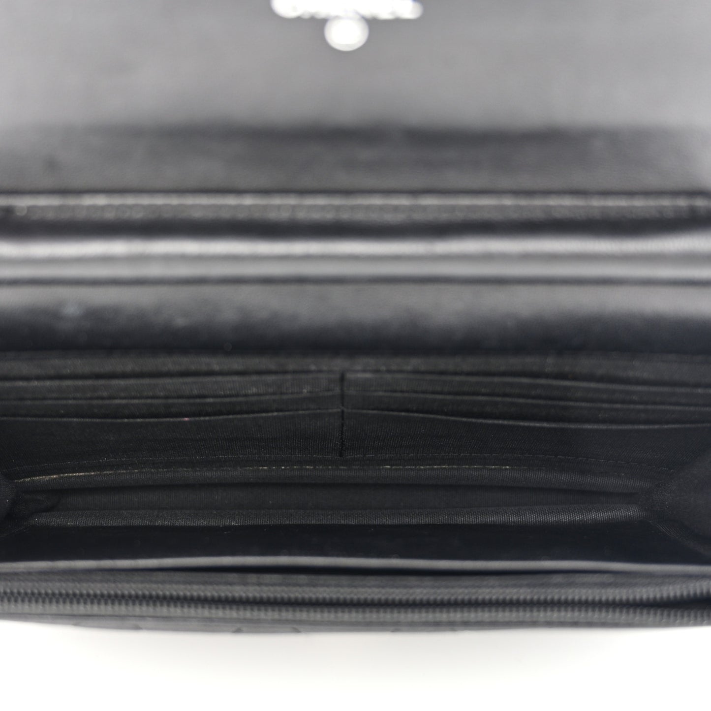 Lambskin Quilted Boy Wallet On Chain WOC Black