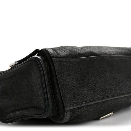 Prada Cervo Antik Easy A Foldover Pushlock Flap Shoulder Bag Black 9 of 15