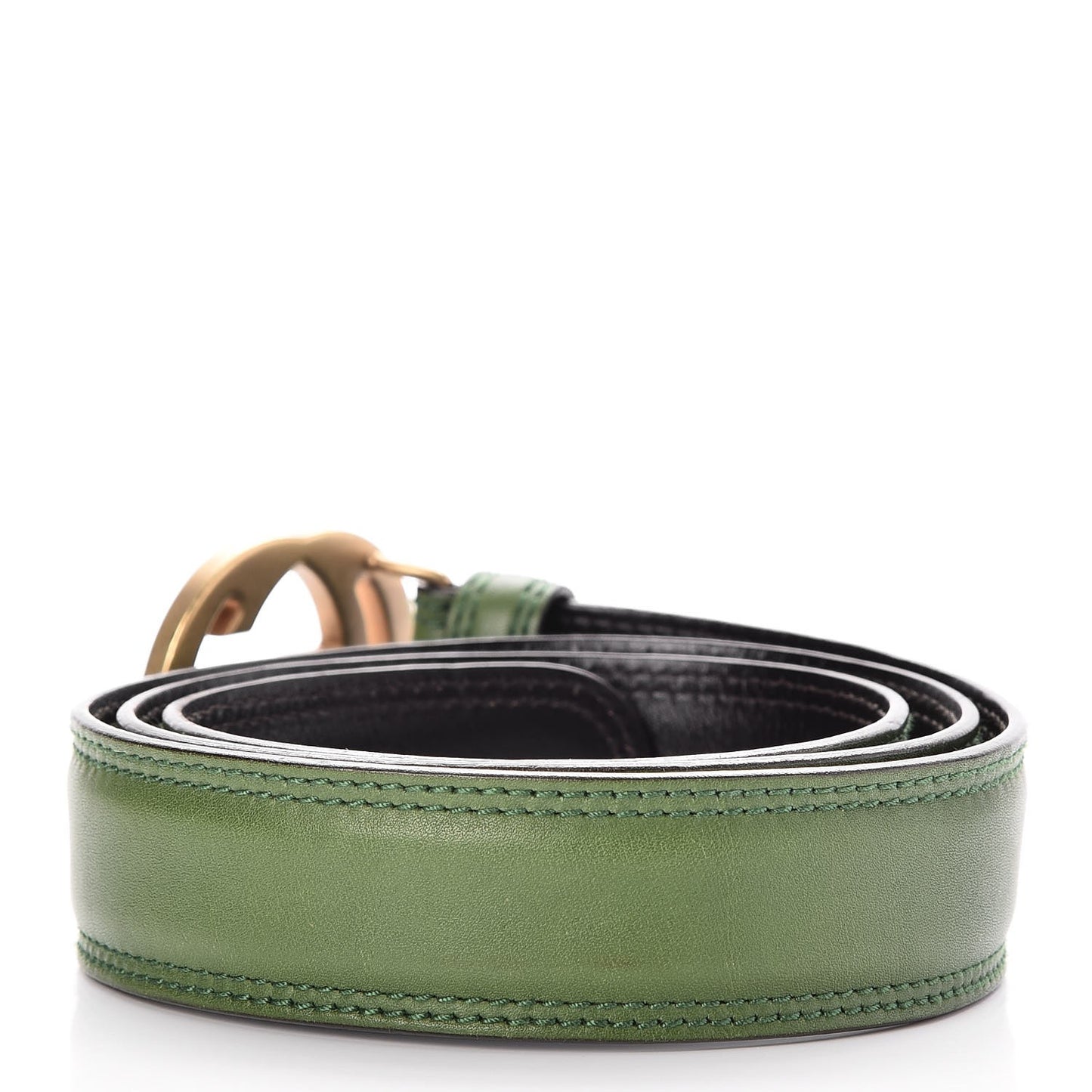 Calfskin Interlocking G Belt 80 32 Green