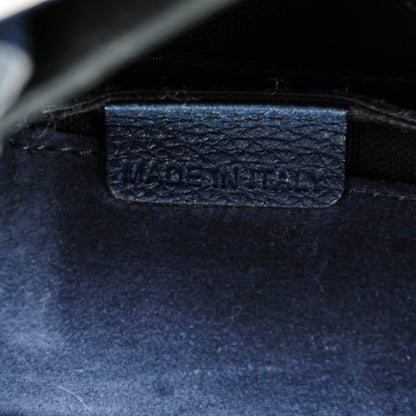 Burberry Pebbled Calfskin House Check Small Macken Crossbody Bag Ink Blue 5 of 8