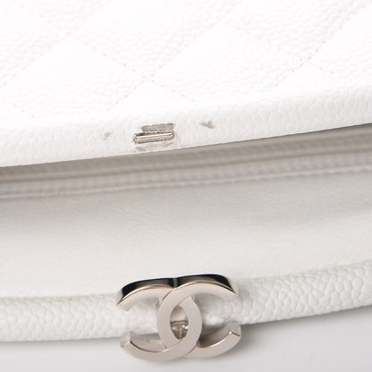 Chanel Caviar Quilted Timeless Clutch White 8 of 14