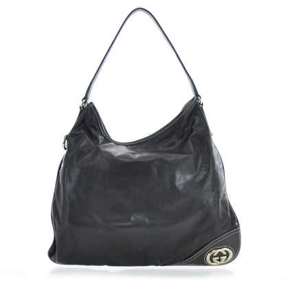Gucci Leather New Britt Medium Hobo Black 1 of 10