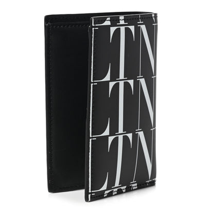 Valentino Garavani Calfskin VLTN Times Card Holder Black White 3 of 6