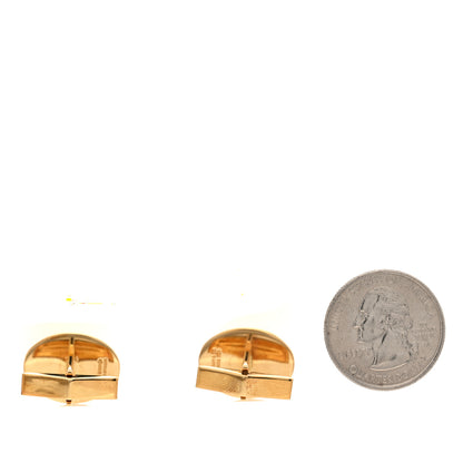 Tiffany 18K Yellow Gold Oval Cufflinks 2 of 4