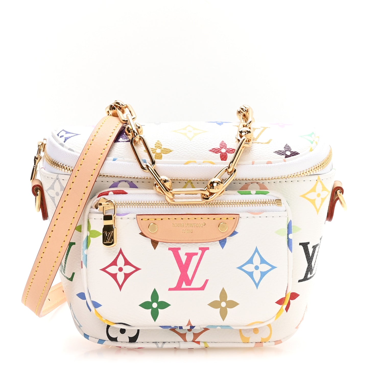 LV X TM Monogram Multicolor Mini Bumbag White