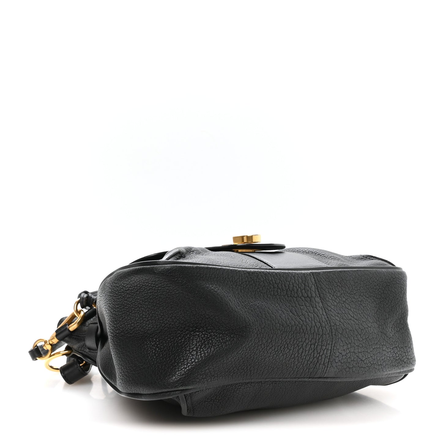 Grained Lambskin Calfskin Small Lexa Shoulder Bag Black