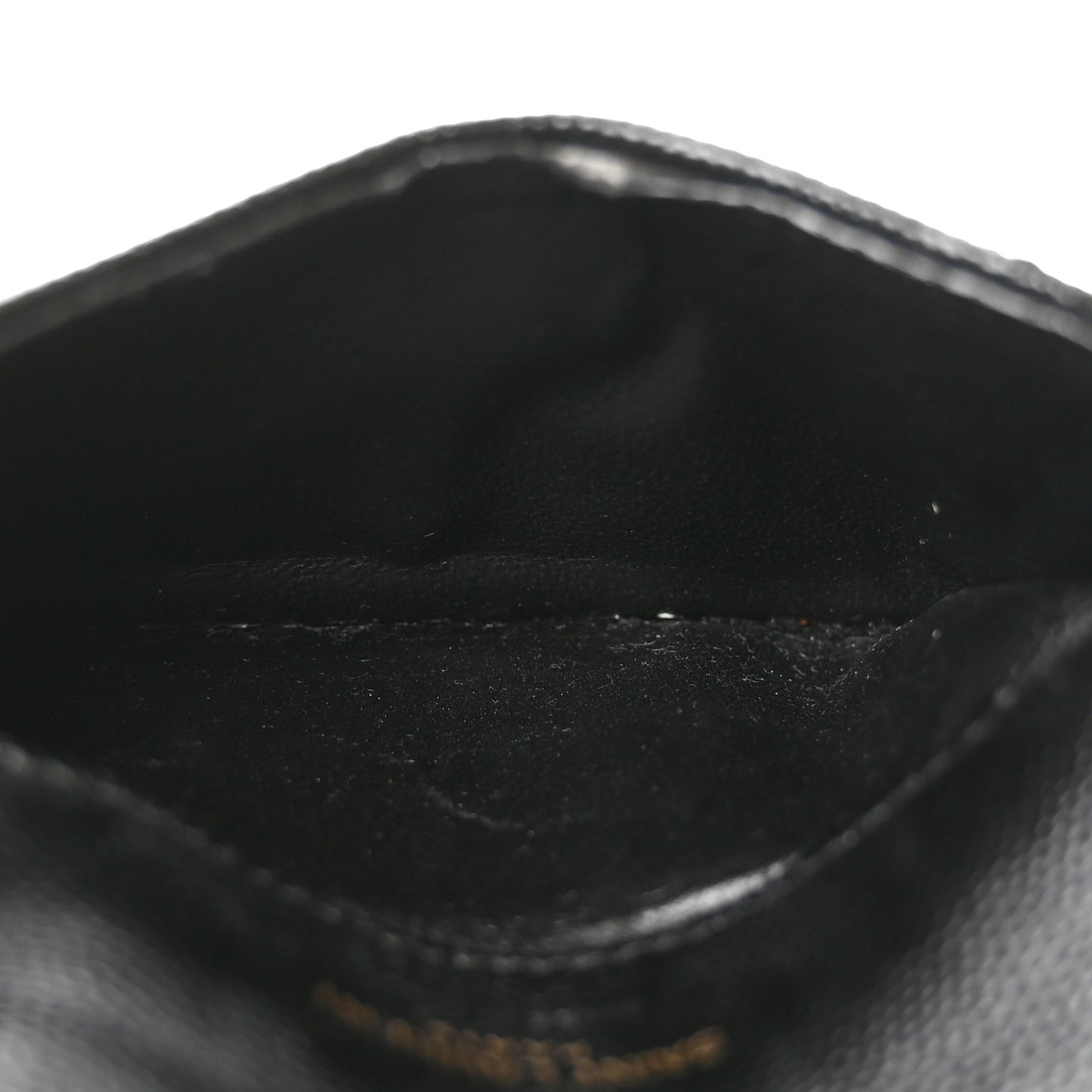 Grain De Poudre Matelasse Chevron Monogram Compact Wallet Black