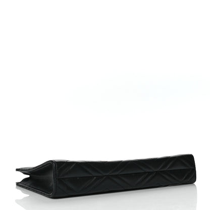 Gucci Calfskin Matelasse Chevron Heart GG Marmont Clutch Black 4 of 14