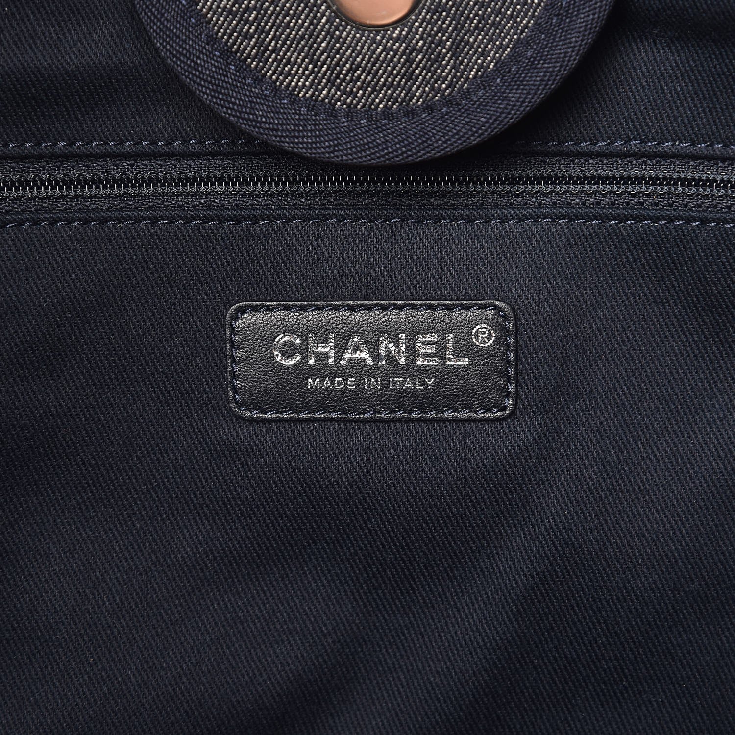 Chanel Canvas Large Deauville Tote Blue Orange 6 of 8