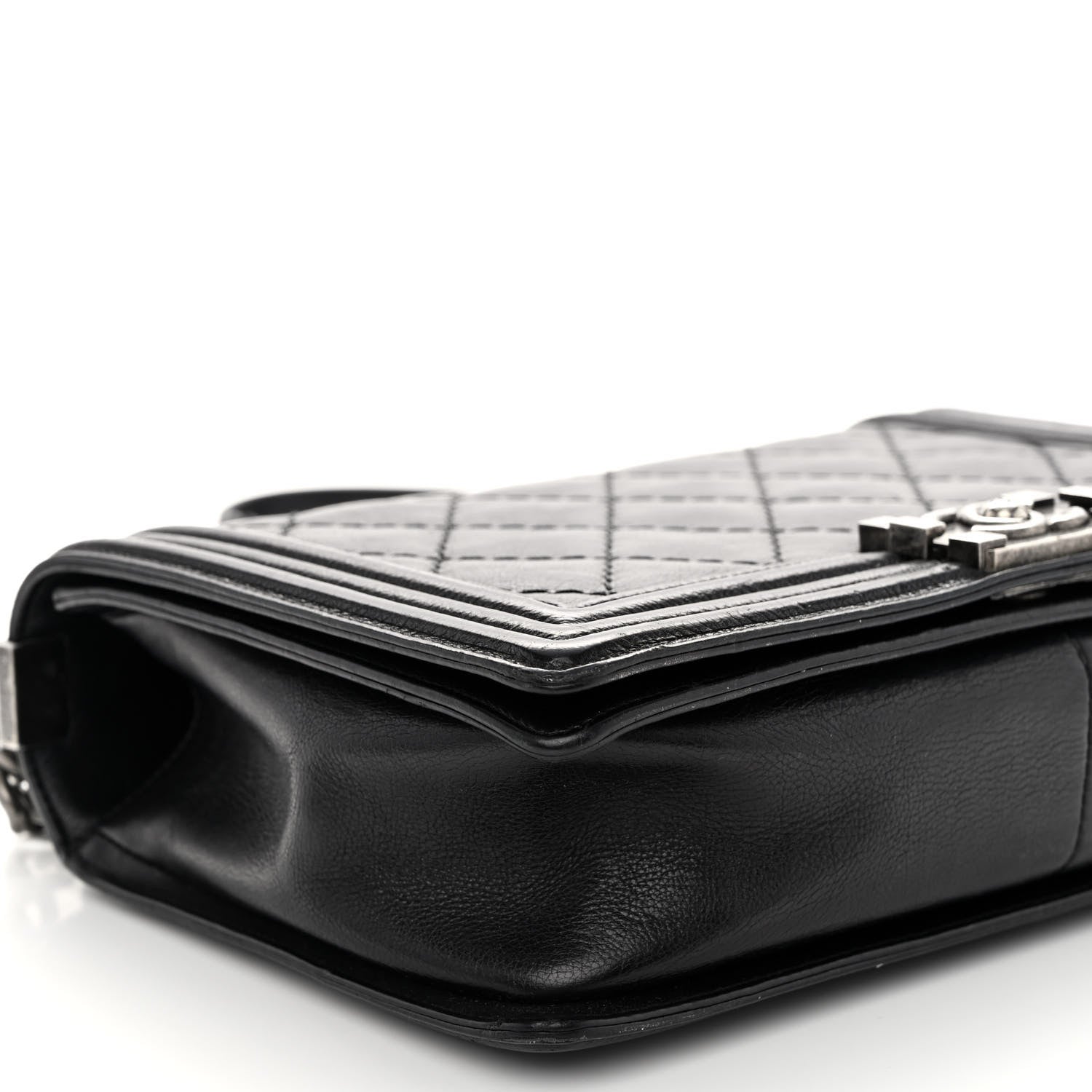 Chanel Calfskin Double Stitch Medium Boy Flap Black 8 of 9