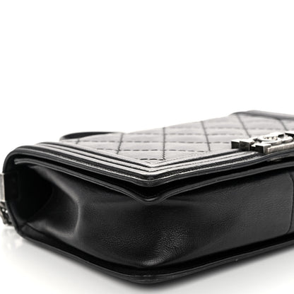 Chanel Calfskin Double Stitch Medium Boy Flap Black 8 of 9