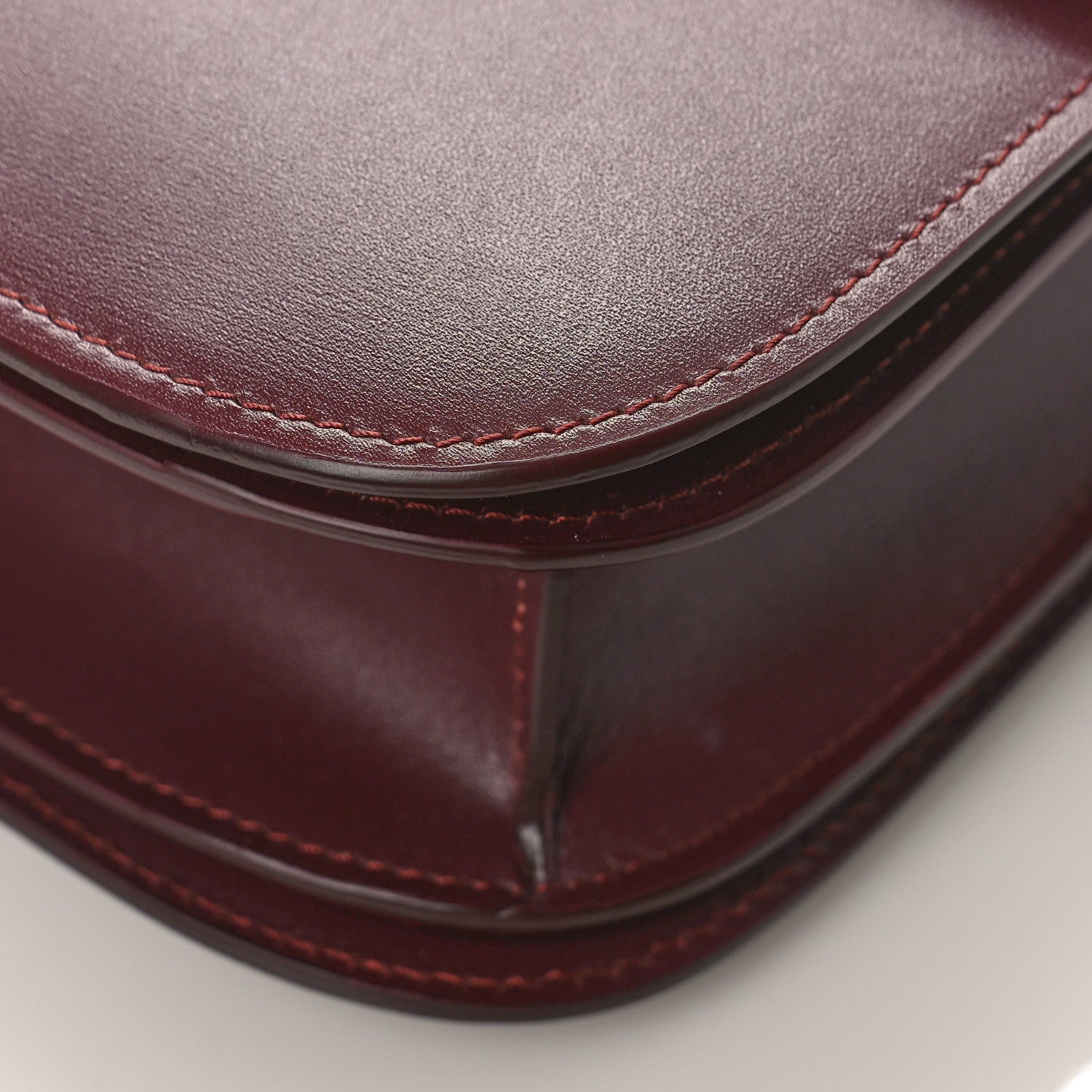 Celine Smooth Calfskin Medium Classic Box Flap Bag Burgundy 8 of 8