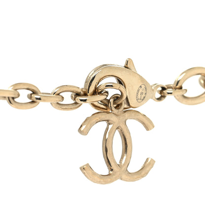 Chanel Metal Hoop Cuba Logo Necklace Gold 4 of 5