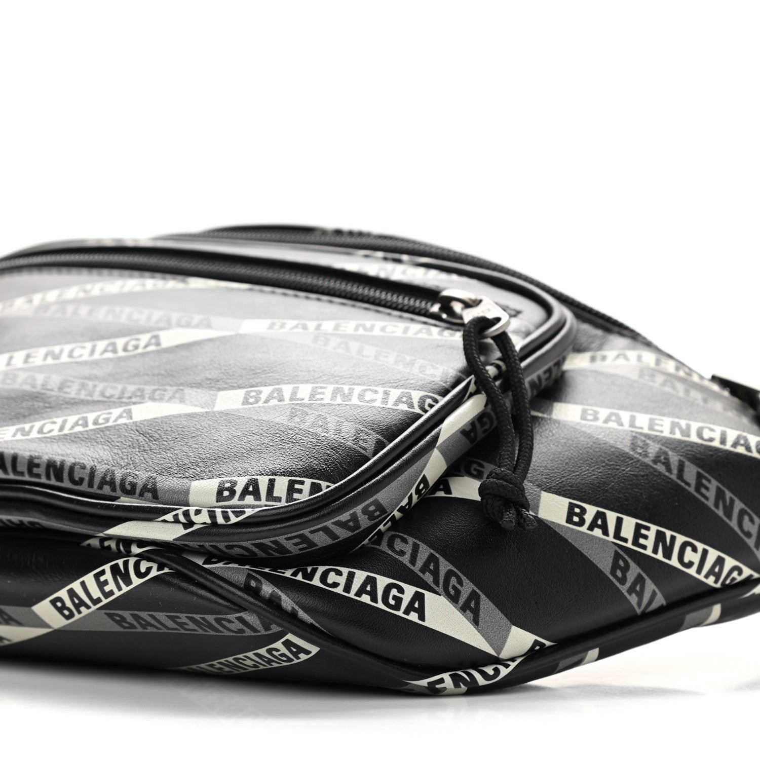 Balenciaga Smooth Calfskin Losange Monogram Explorer Belt Bag Black Grey 10 of 10