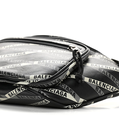 Balenciaga Smooth Calfskin Losange Monogram Explorer Belt Bag Black Grey 10 of 10