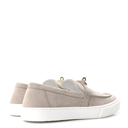 Hermes Suede Goatskin Game Slip On Sneakers 38 Beige Esquisse 5 of 10
