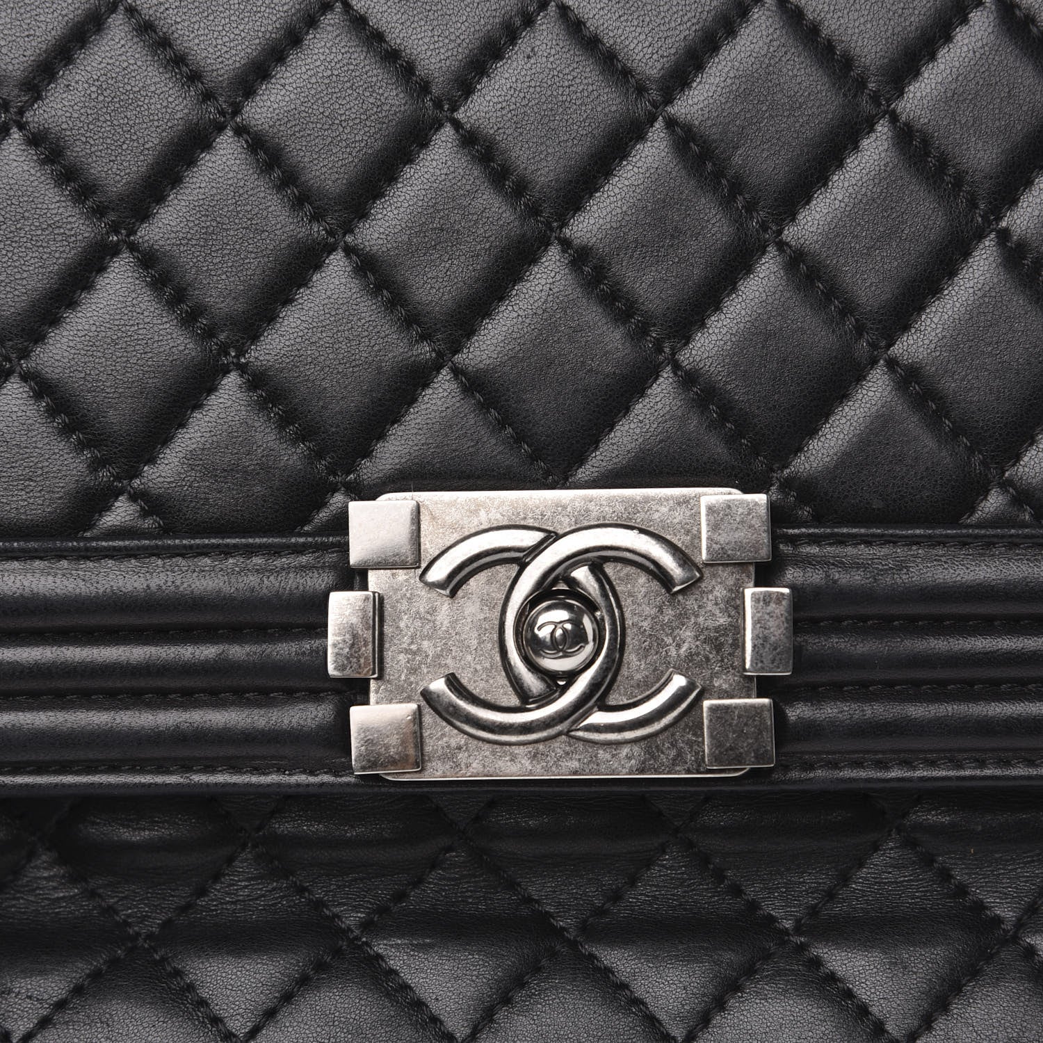 Chanel Lambskin Quilted Accordion Boy Flap Black 12 of 15