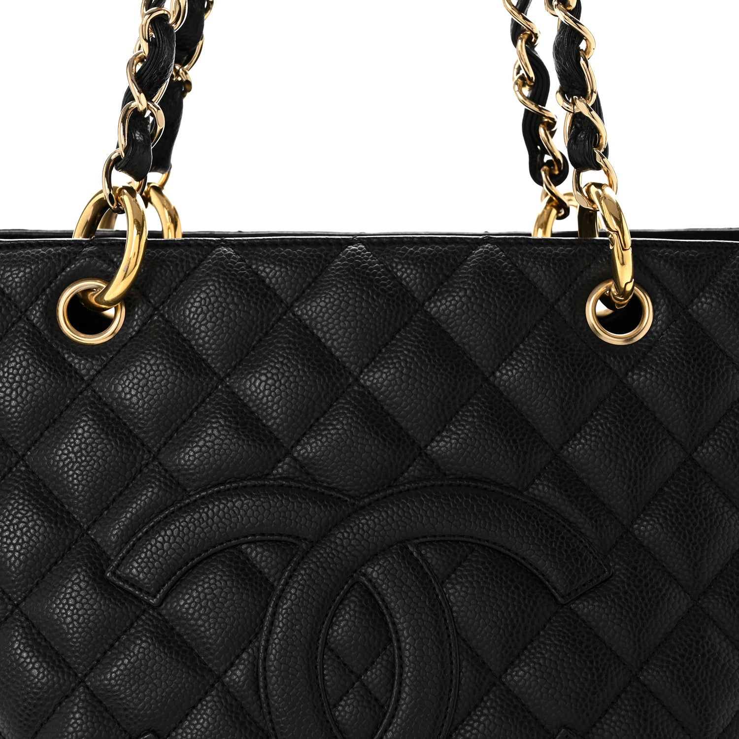 Chanel Caviar Quilted Grand Shopping Tote GST Black 8 of 17