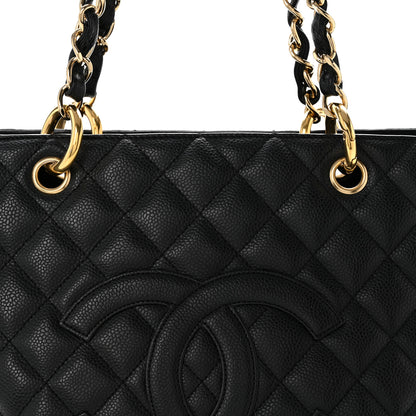 Chanel Caviar Quilted Grand Shopping Tote GST Black 8 of 17