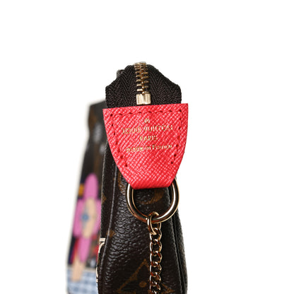 Louis Vuitton Monogram 2021 Christmas Animation London Mini Pochette Accessories Red 5 of 10