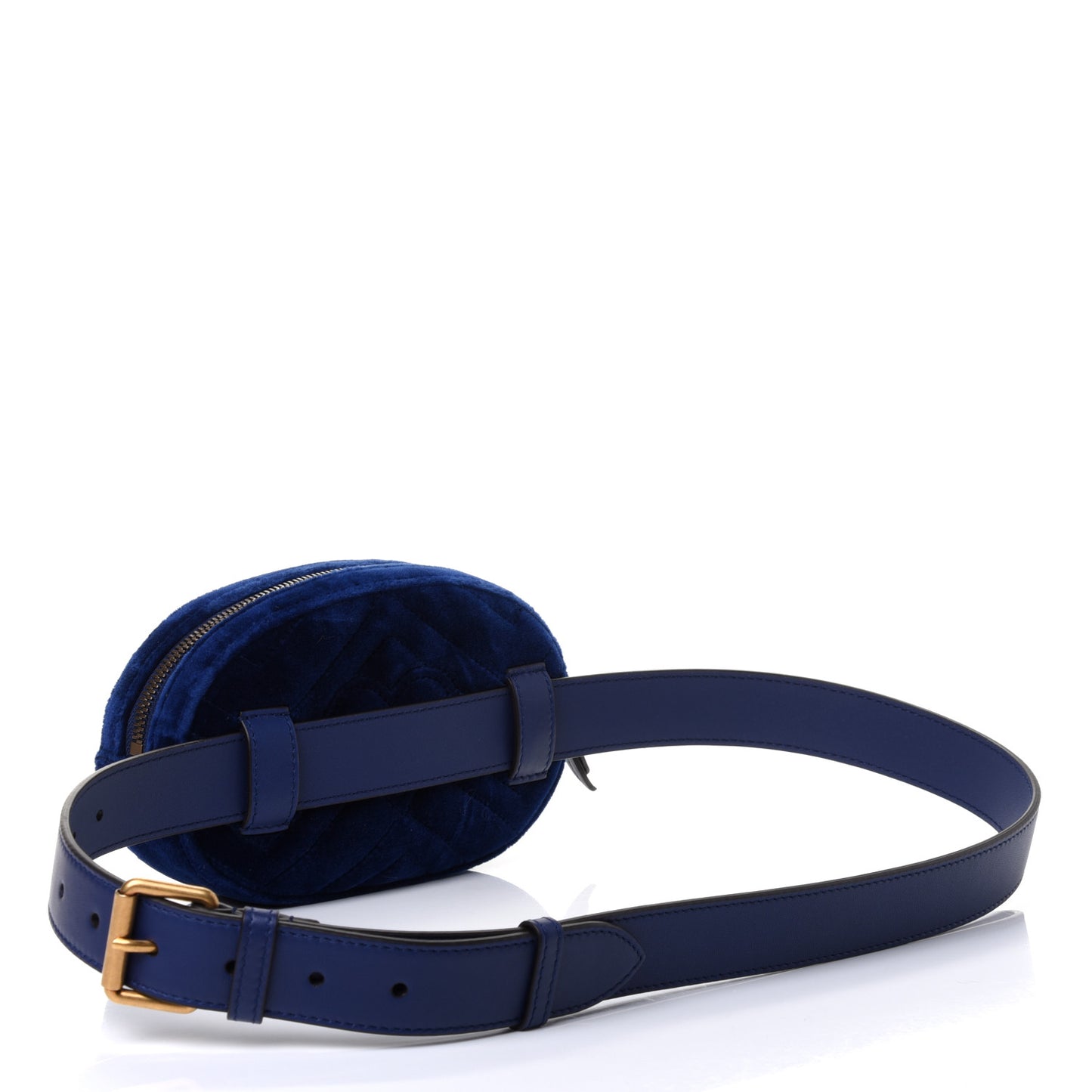 Velvet Matelasse GG Marmont Belt Bag 85 34 Cobalt Blue