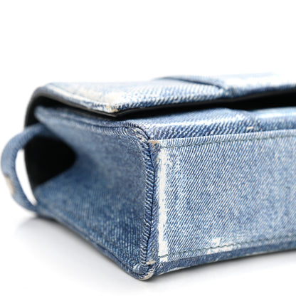 Balenciaga Nappa Denim Printed Hourglass Chain Bag Denim Blue 8 of 9