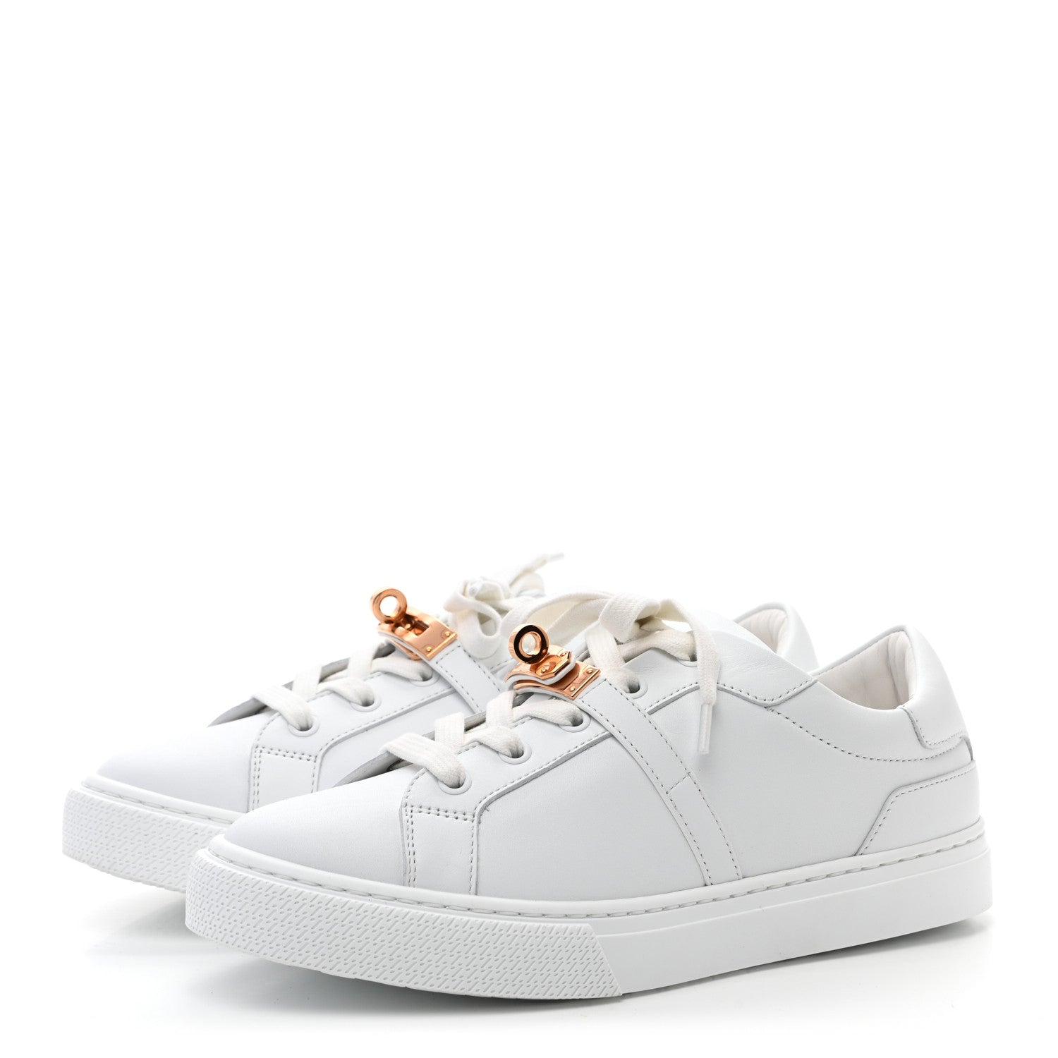 Hermes Calfskin Day Sneakers 37.5 White 3 of 8