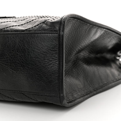 Saint Laurent Crinkled Calfskin Matelasse Monogram Large Niki Shopper Tote Black 10 of 16