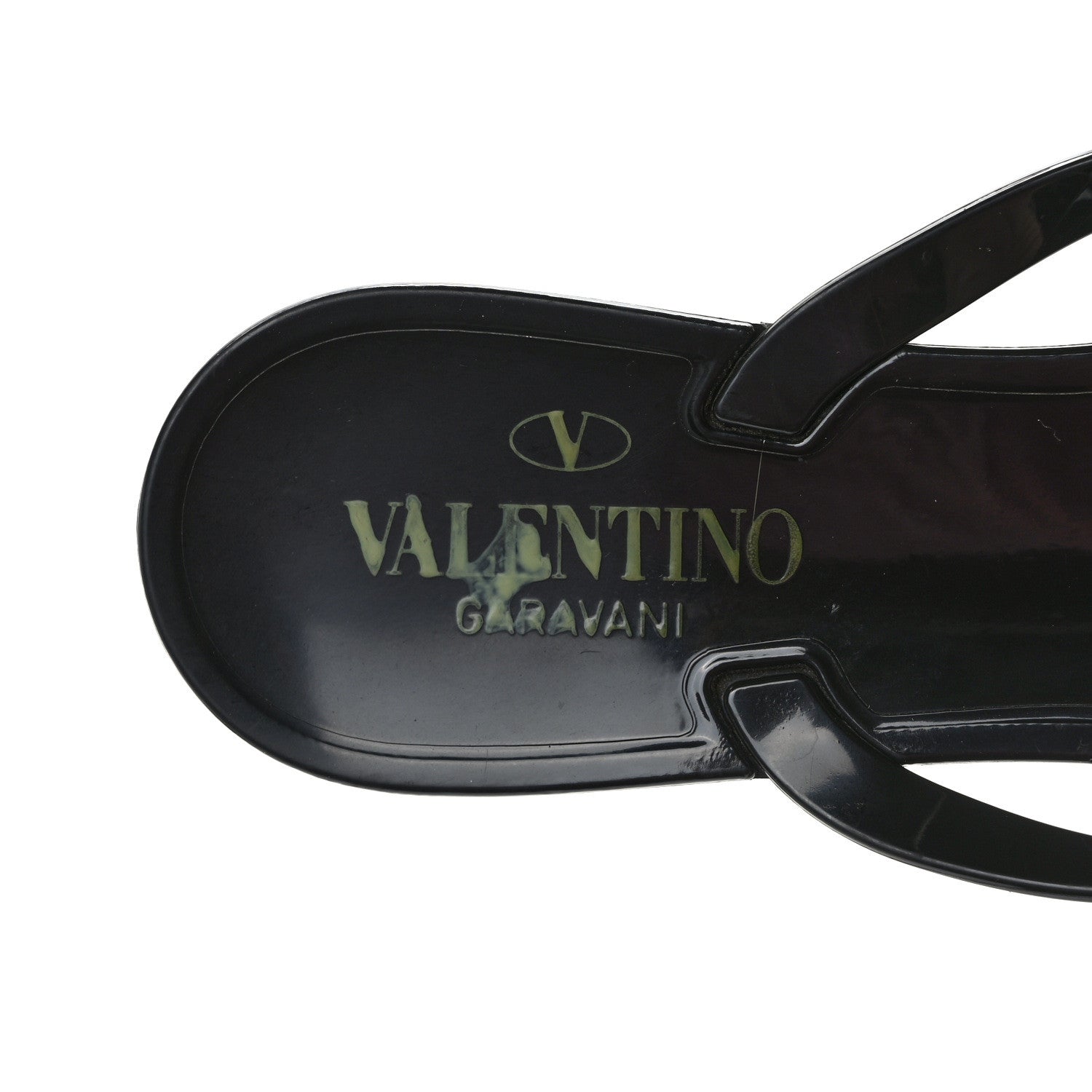 Valentino Garavani VALENTINO GARAVANI PVC Jelly Rockstud Bow Thong Sandals 38 Black 7 of 7