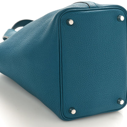 Hermes Taurillon Clemence Picotin Lock 18 PM Vert Bosphore 7 of 8