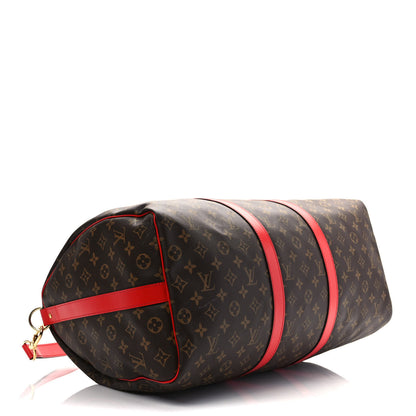 Louis Vuitton Calfskin Monogram Keepall Bandouliere 50 Coquelicot 4 of 9