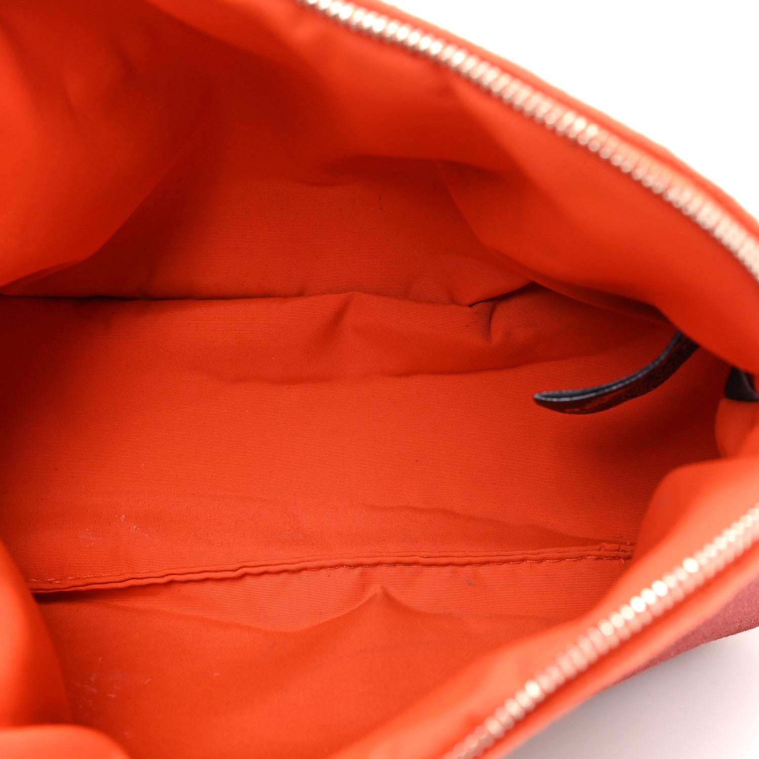 Hermes Cotton Canvas Mini Bolide Travel Cosmetic Pouch Feu Tomette 5 of 12