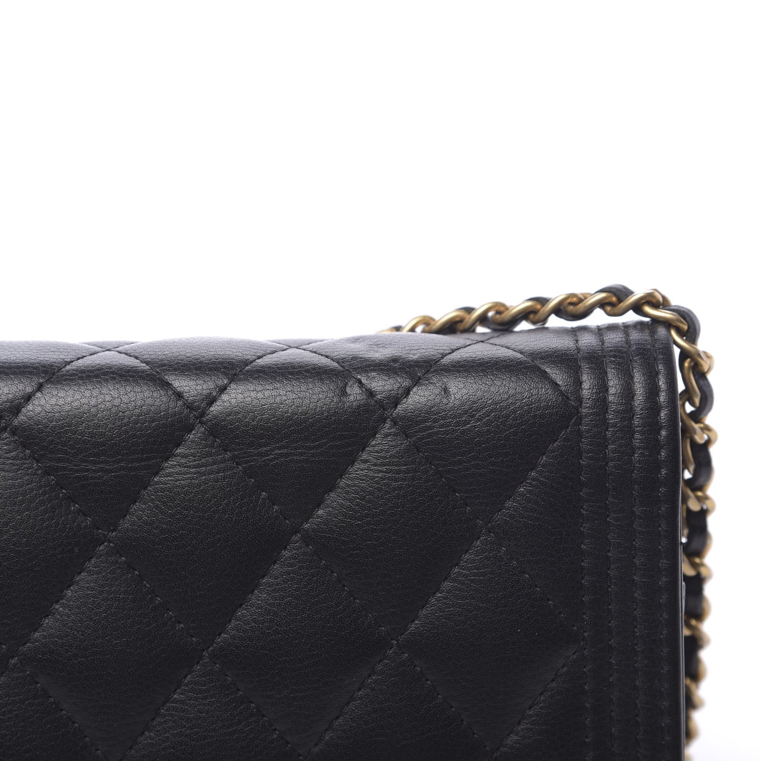 Chanel Caviar Quilted Boy Wallet On Chain WOC Black 14 of 14