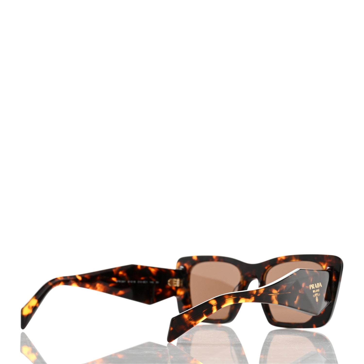 Prada Acetate Symbole Sunglasses SPR 08Y Havana 4 of 9