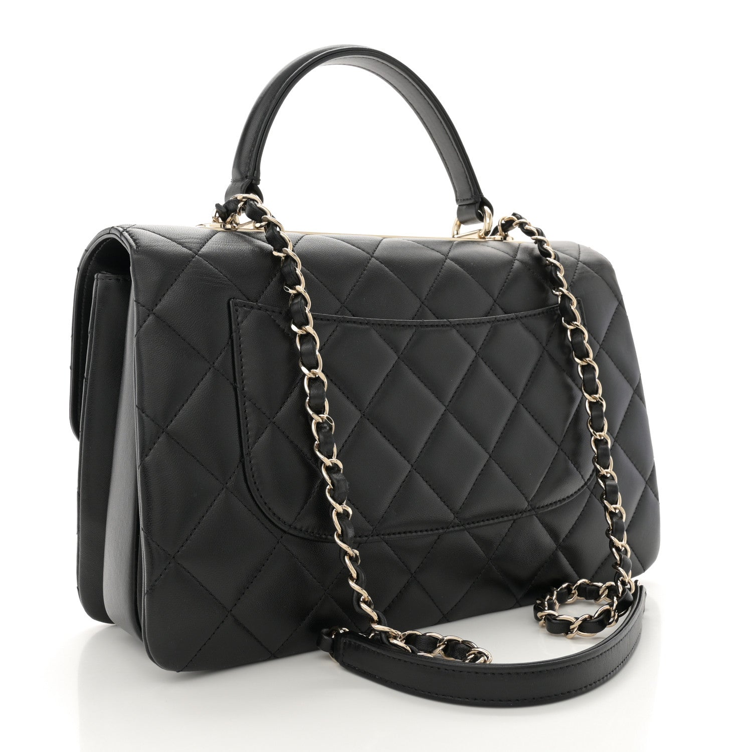 Chanel Lambskin Quilted Medium Trendy CC Flap Dual Handle Bag Black 3 of 11