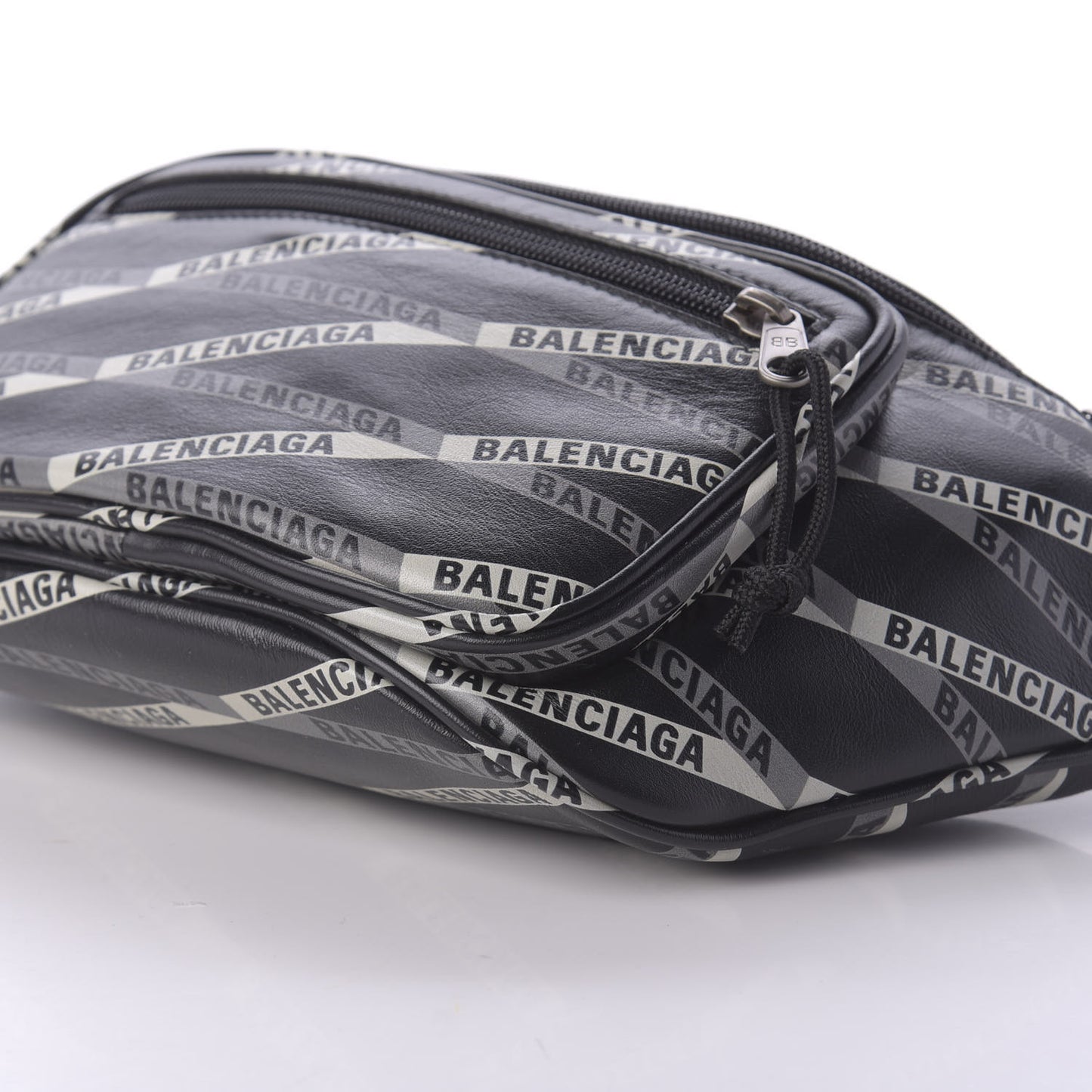 Smooth Calfskin Losange Monogram Explorer Belt Bag Black Grey