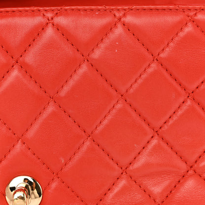 Chanel Lambskin Quilted XL Maxi Single Flap Red 14 of 15