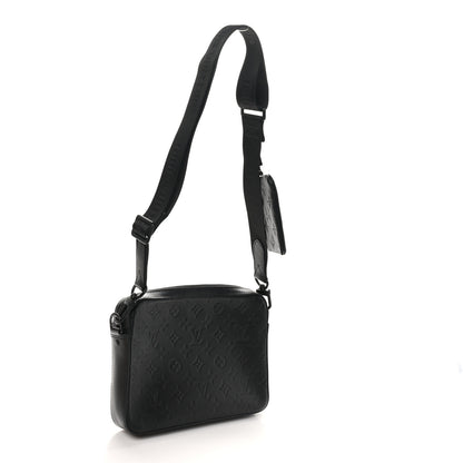 Louis Vuitton Calfskin Monogram Shadow Duo Messenger Black 3 of 10